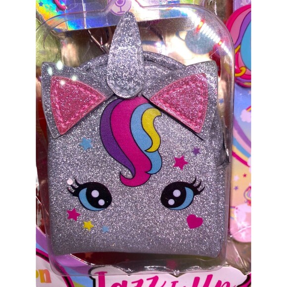 Unicorn Earbuds w/Coin Purse, Keychain, Mic, & Slap Bracelet Set New NIP Sparkle - Picture 6 of 9